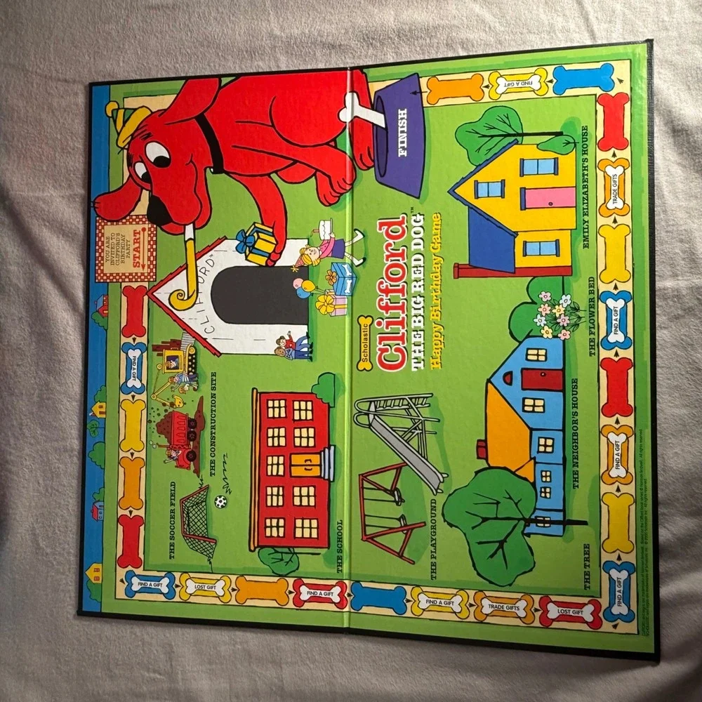 Clifford The Big Red Dog Happy Birthday Game Vintage Y2K Roseart Complete